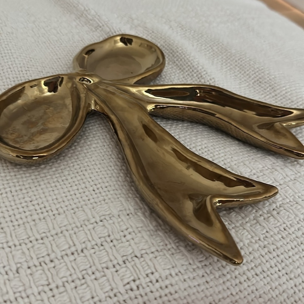 Elegant Gold Bow tray